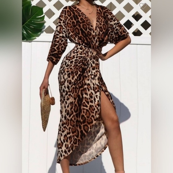 COPY - Leopard Print Dress - Picture 2 of 4